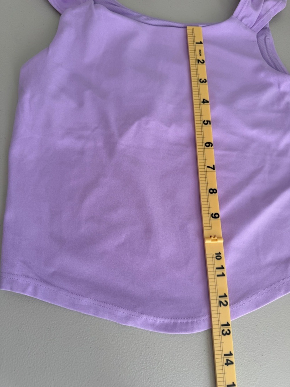 Athleta Girl Transcend Ruched Support Tank, "Fresh Lilac", size 8/10, NWT - Picture 9 of 10